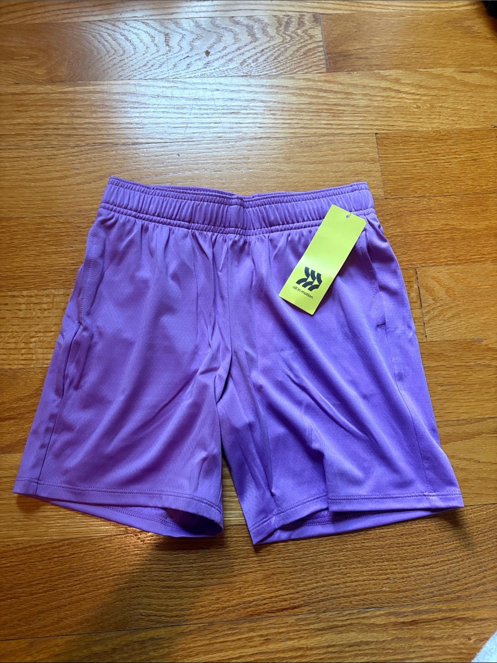 Girls Athletic Purple Performance Shorts